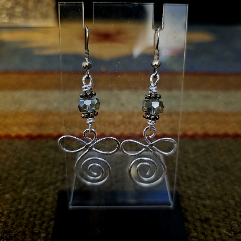 Elegant Silver Swirl Earrings